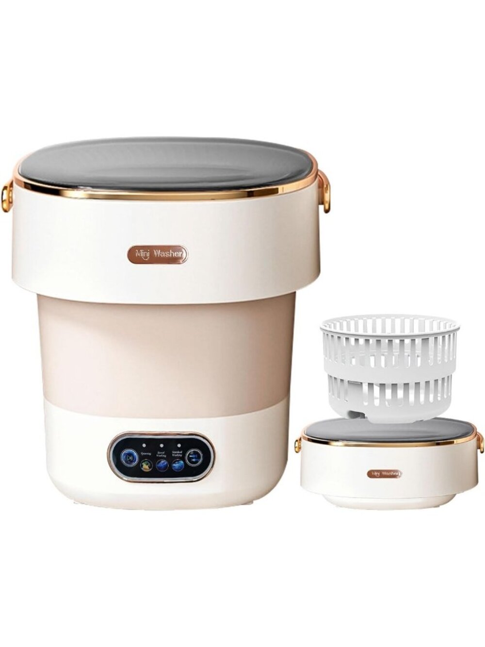 Compact Portable Mini Washing Machine - 20L Spin Basket for Small Clothes, Baby